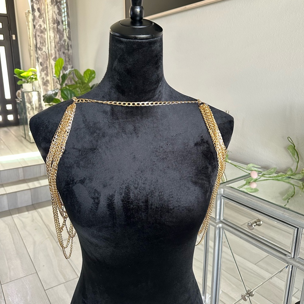 & Other Stories Gold Multi-Chain Shoulder Harness